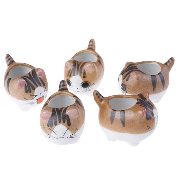 Cat Ceramic Planter Pot Terrarium