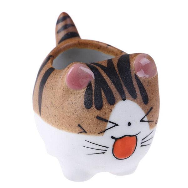 Cat Ceramic Planter Pot Terrarium