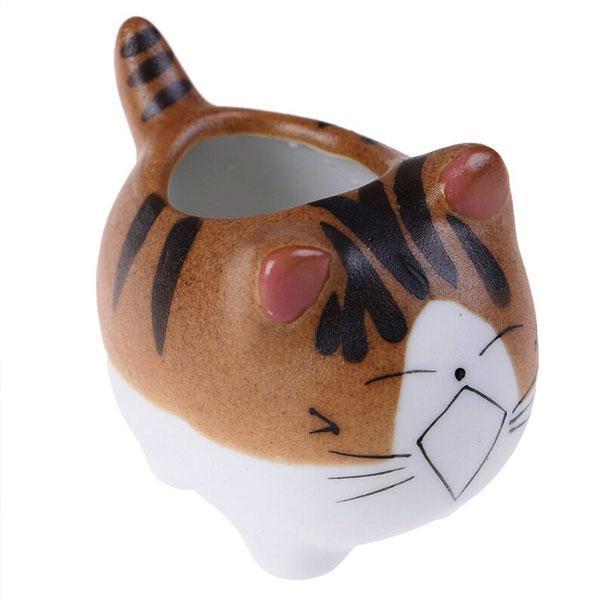 Cat Ceramic Planter Pot Terrarium