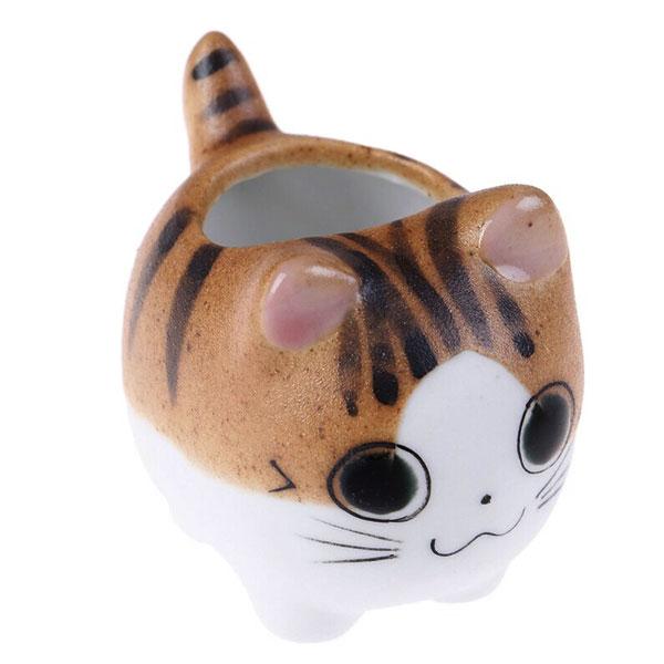 Cat Ceramic Planter Pot Terrarium