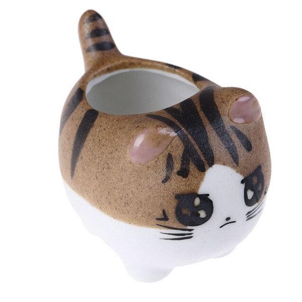 Cat Ceramic Planter Pot Terrarium