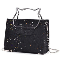 Thumbnail for Cat Handle Glittery Shoulder Bag With Clutch