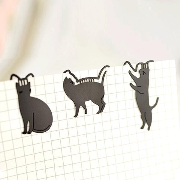 Cat Metal Bookmark Paper Clips (Set of 6)