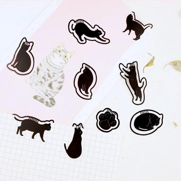 Cat Metal Bookmark Paper Clips (Set of 6)