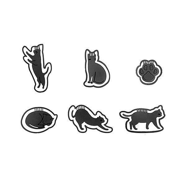 Cat Metal Bookmark Paper Clips (Set of 6)