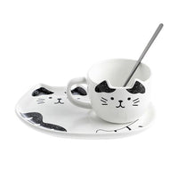 Thumbnail for Cat Mug With Serving Tray And Spoon Set (Various Color)