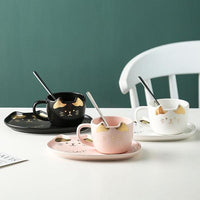 Thumbnail for Cat Mug With Serving Tray And Spoon Set (Various Color)