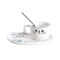 Thumbnail for Cat Mug With Serving Tray And Spoon Set (Various Color)