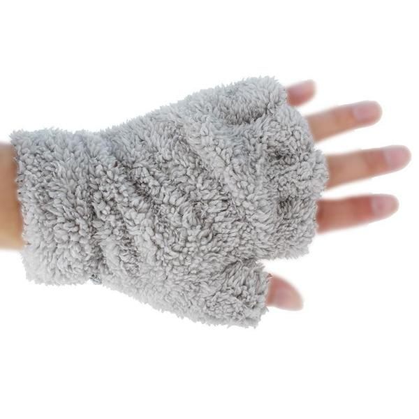 Cat Paw Fingerless Mitten Gloves