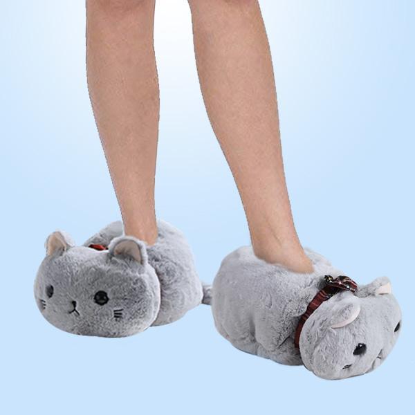 Cat Plush Slippers (Various Designs & Sizes) PeekWise