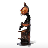 Thumbnail for Cat Sculpture Metal Wine Holder