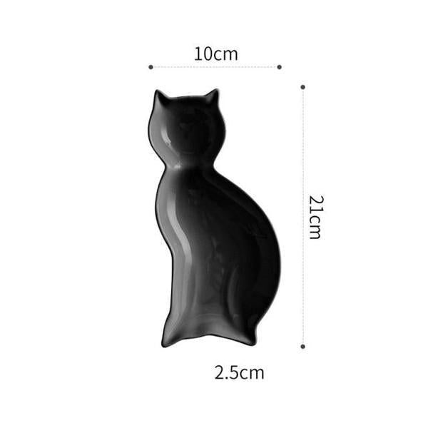 Cat Silhouette Plate (Various Color)