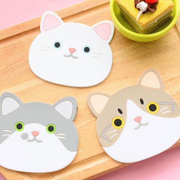 Cat Silicone Coasters (Set of 5)