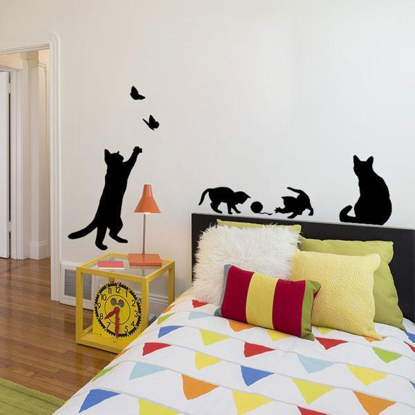 Cat Wall Decal Stickers Set