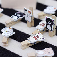 Thumbnail for Cat Wooden Pegs (Set of 10)