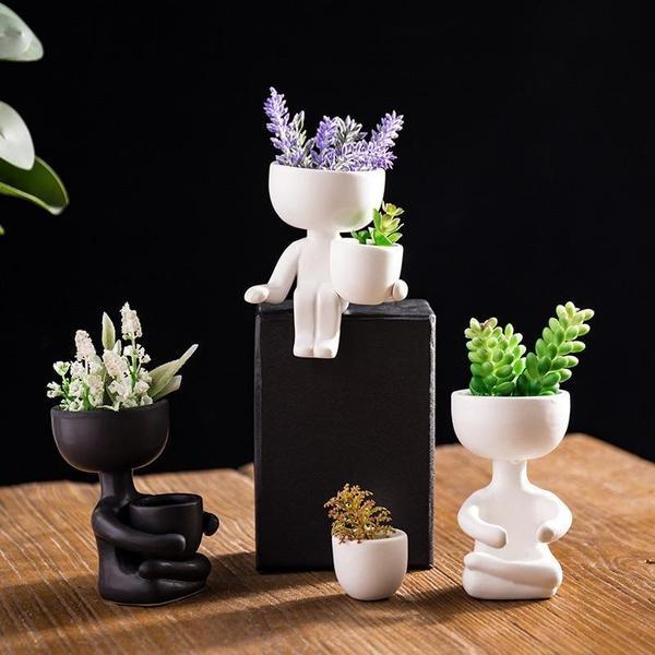 Ceramic Figurine Planter Flower Pot