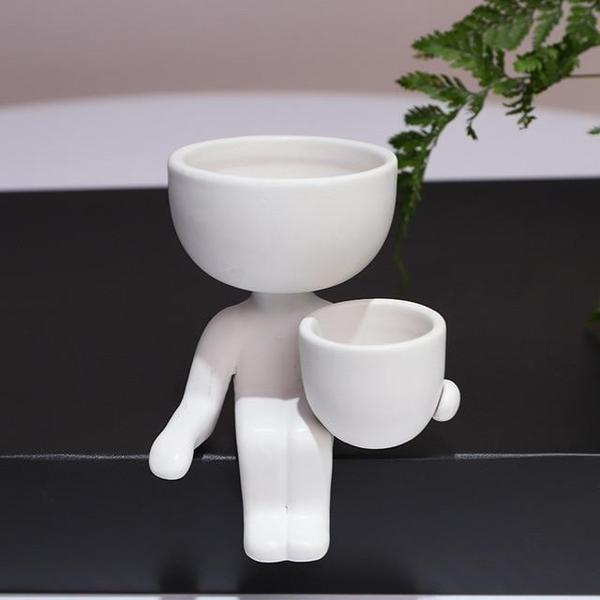 Ceramic Figurine Planter Flower Pot