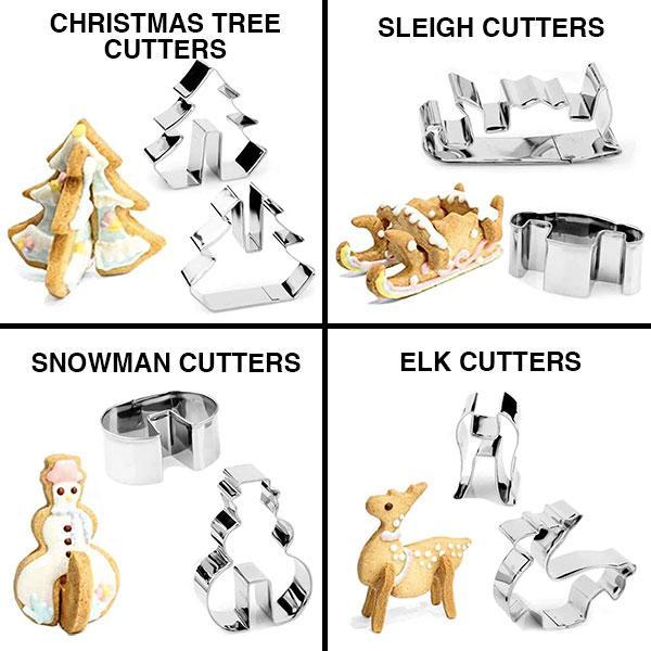 Christmas 3D Cookie Cutters (Set of 8)