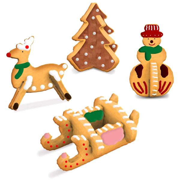 Christmas 3D Cookie Cutters (Set of 8)