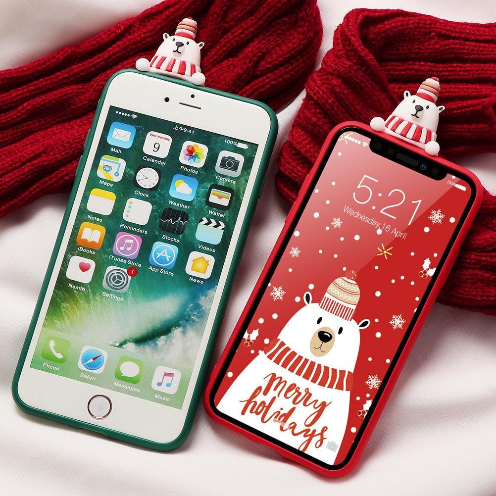 Christmas 3D Cartoon Deer Phone Case - PeekWise