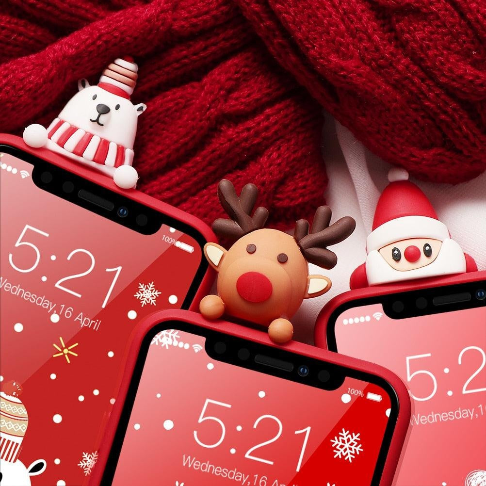 Christmas 3D Cartoon Deer Phone Case - PeekWise