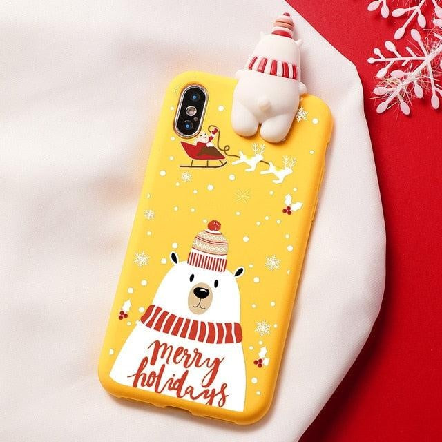 Christmas 3D Cartoon Deer Phone Case - PeekWise