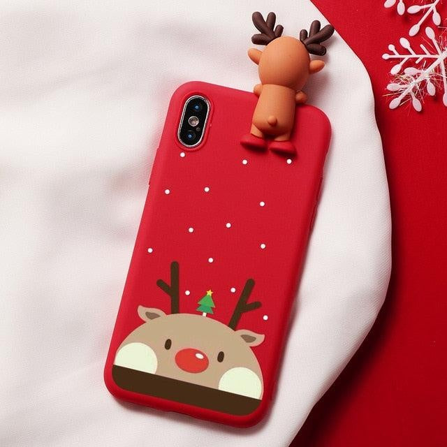 Christmas 3D Cartoon Deer Phone Case - PeekWise