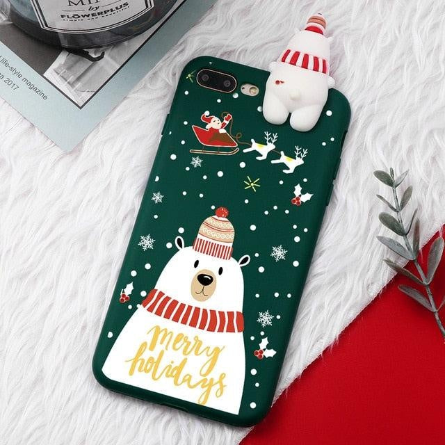 Christmas 3D Cartoon Deer Phone Case - PeekWise