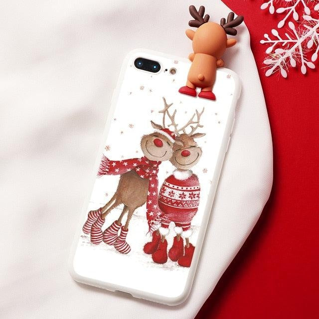 Christmas 3D Cartoon Deer Phone Case - PeekWise