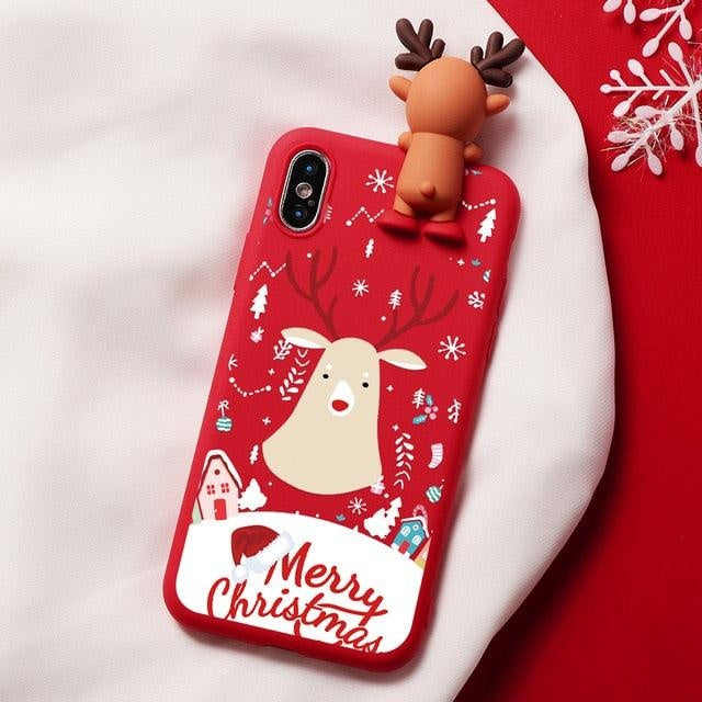 Christmas 3D Cartoon Deer Phone Case - PeekWise