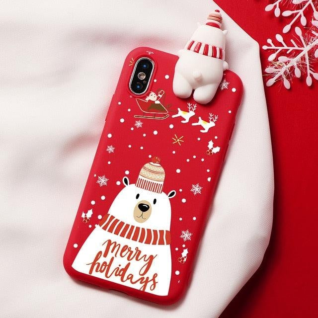 Christmas 3D Cartoon Deer Phone Case - PeekWise