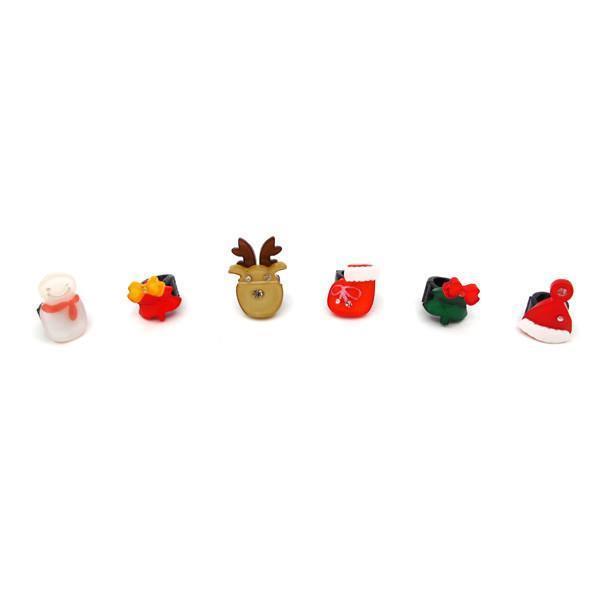 Christmas Hair Clips (Set of 6)