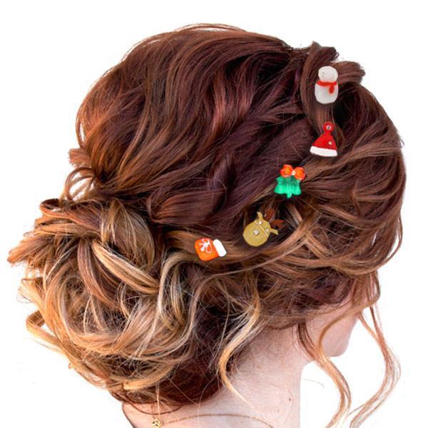 Christmas Hair Clips (Set of 6)