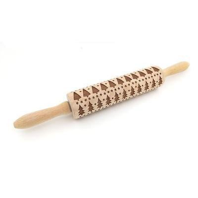 Christmas 3D Pattern Pastry Rolling Pin - PeekWise