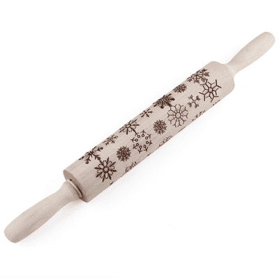 Christmas 3D Pattern Pastry Rolling Pin - PeekWise