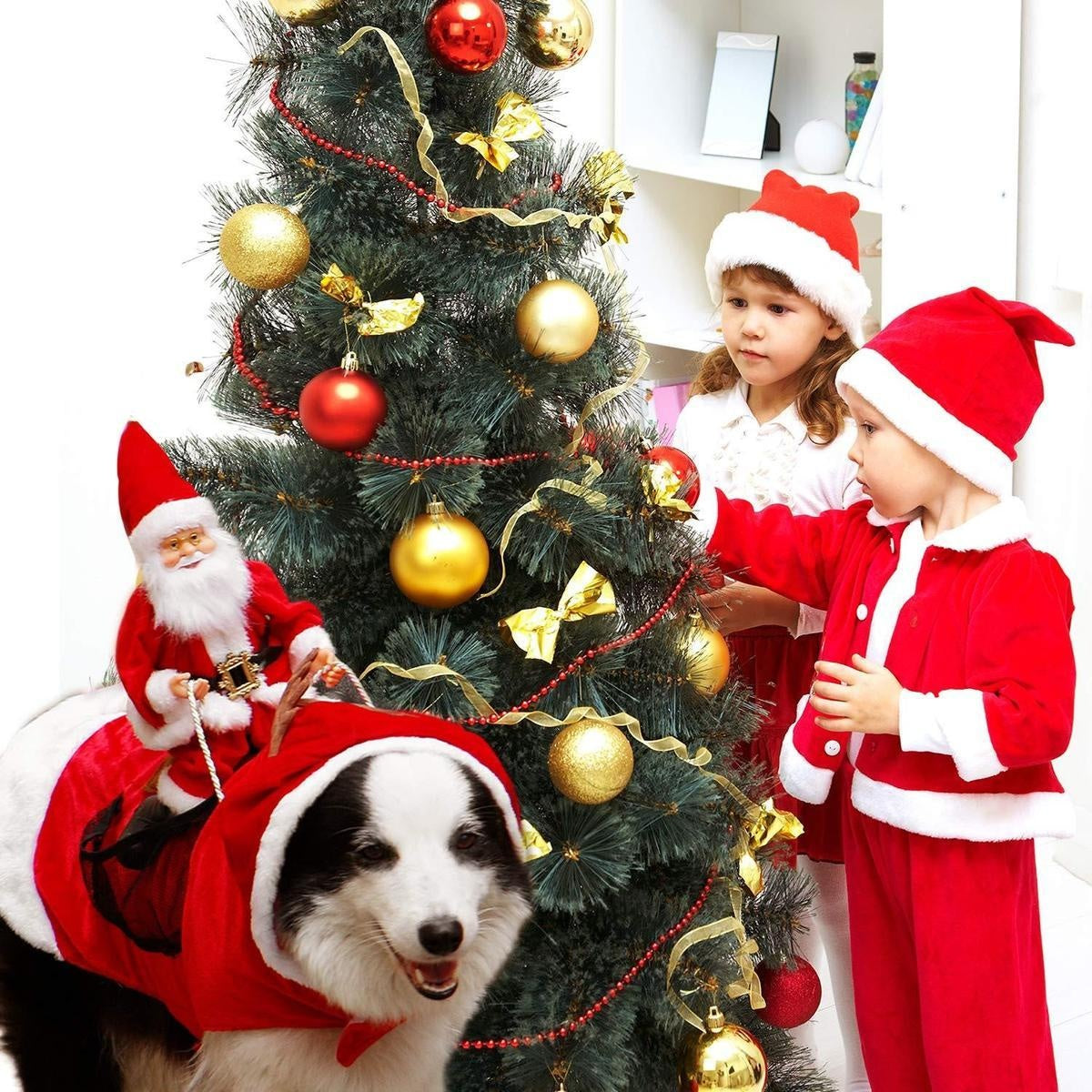 Christmas Santa Dog Costume - PeekWise