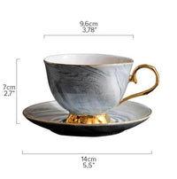Thumbnail for Hand-Painted Coffee Cup Saucer PeekWise