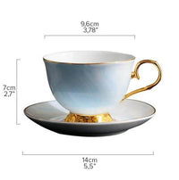 Thumbnail for Hand-Painted Coffee Cup Saucer PeekWise