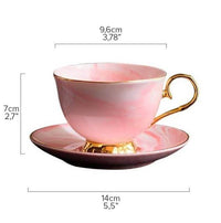 Thumbnail for Hand-Painted Coffee Cup Saucer PeekWise