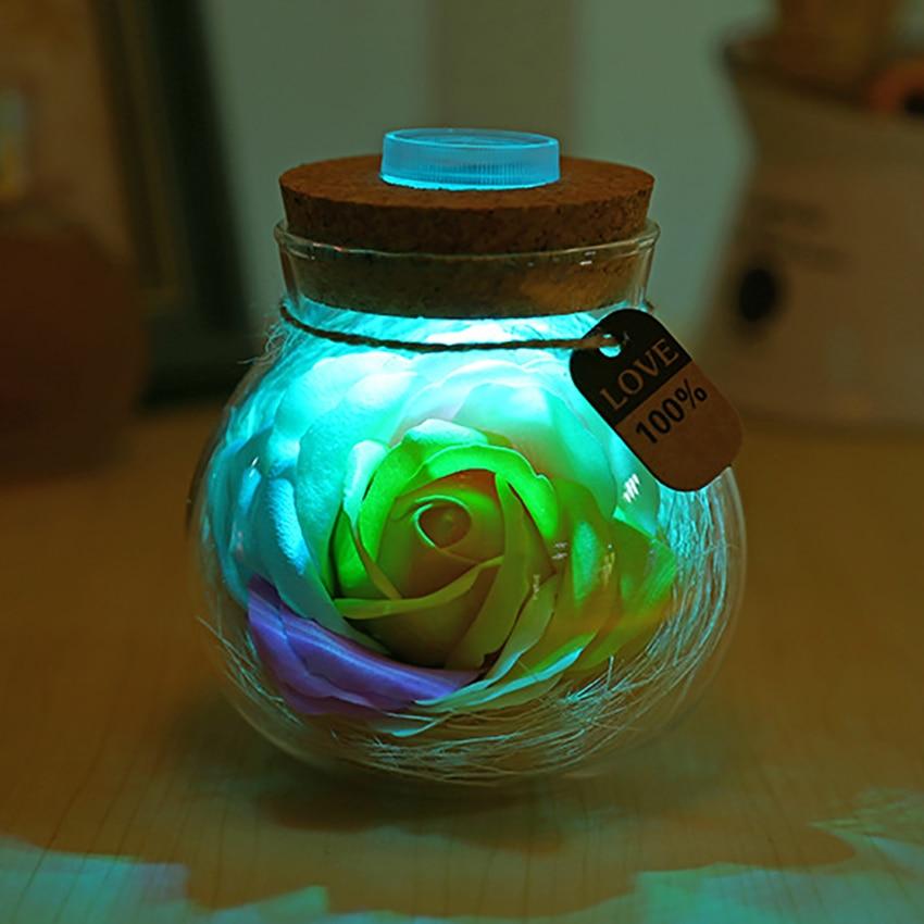 Forever Flower® LED Rose Bottle Lamp PeekWise