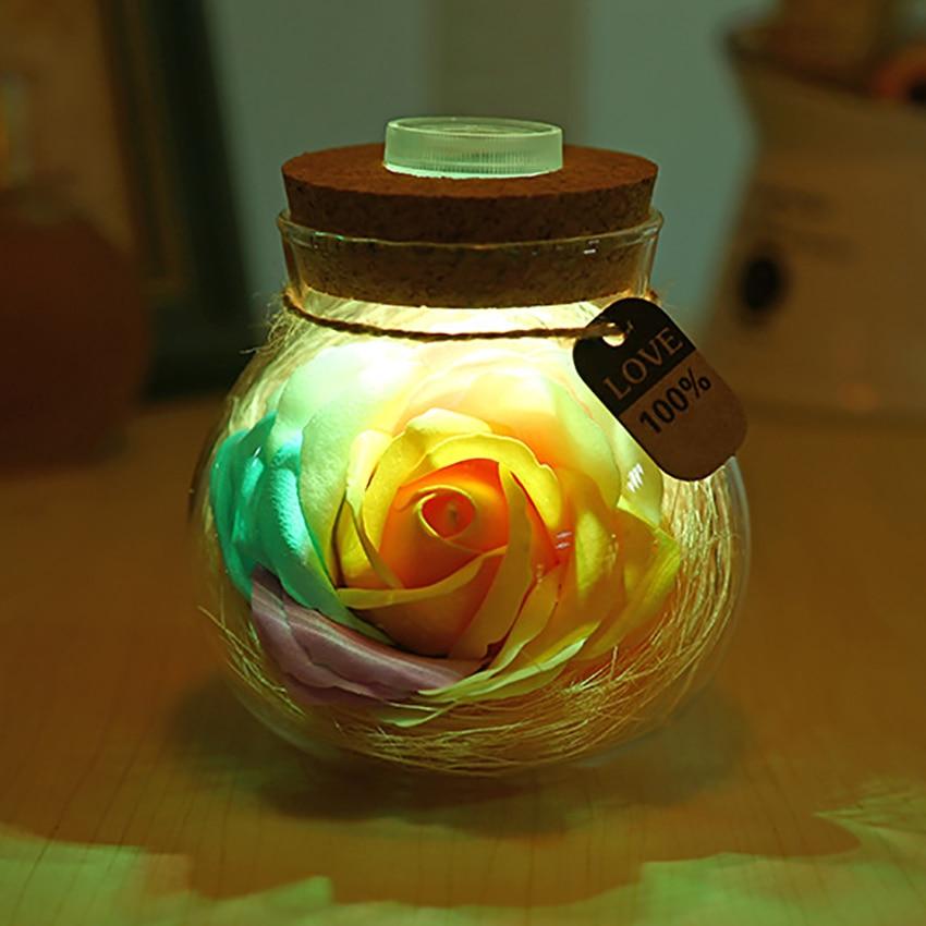 Forever Flower® LED Rose Bottle Lamp PeekWise