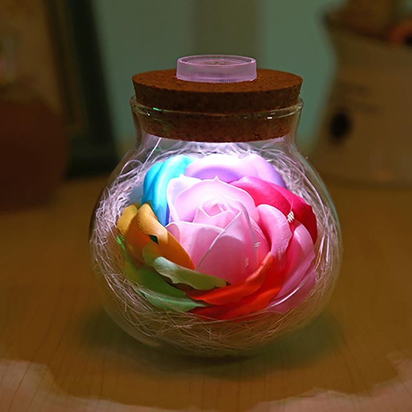 Forever Flower® LED Rose Bottle Lamp PeekWise