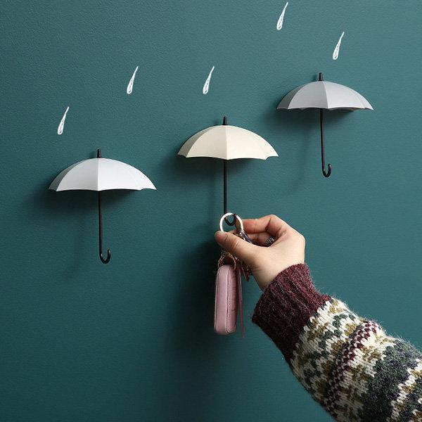 Colorful Umbrella Wall Hooks (Set of 6)