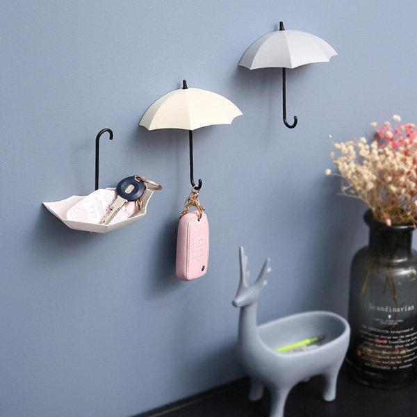 Colorful Umbrella Wall Hooks (Set of 6)