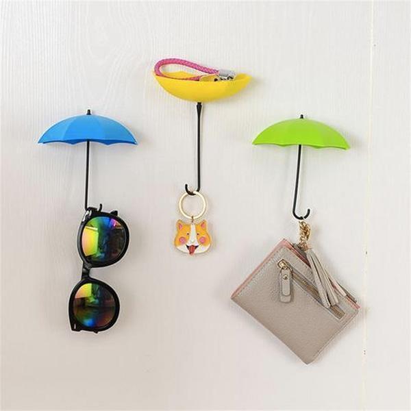 Colorful Umbrella Wall Hooks (Set of 6)