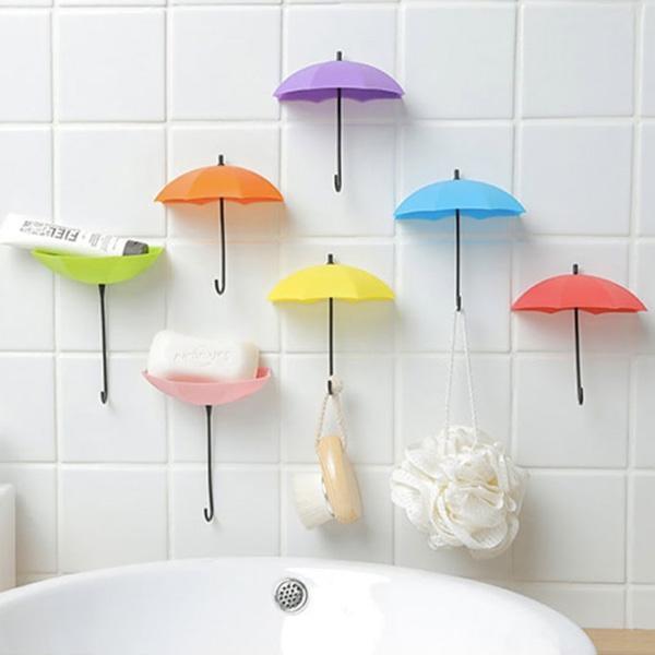 Colorful Umbrella Wall Hooks (Set of 6)