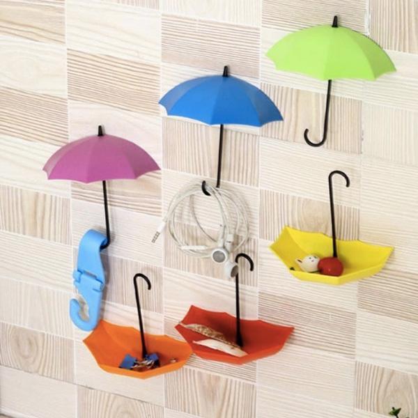 Colorful Umbrella Wall Hooks (Set of 6)