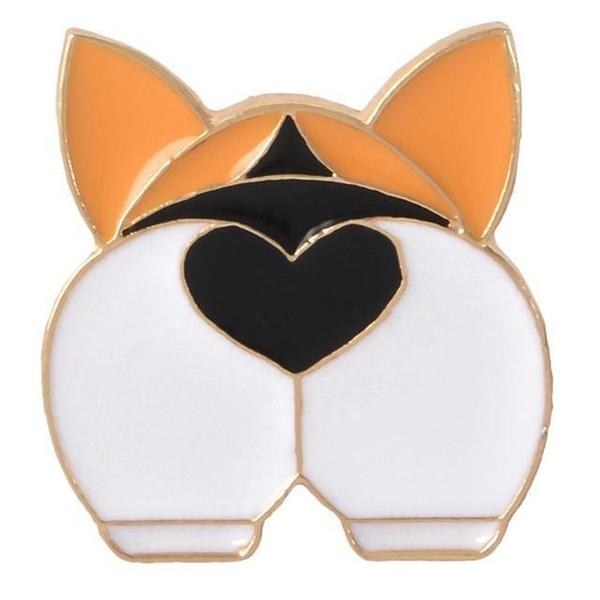 Corgi Butt Enamel Pin Brooch