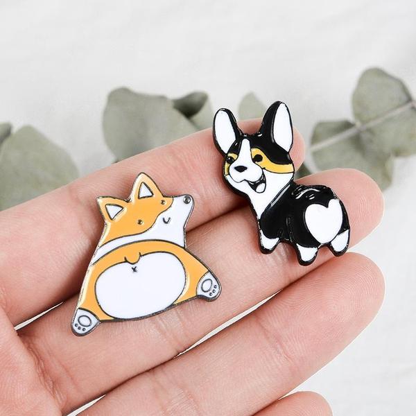 Corgi Butt Enamel Pin Brooch