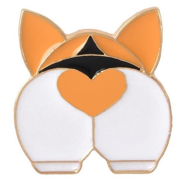 Corgi Butt Enamel Pin Brooch